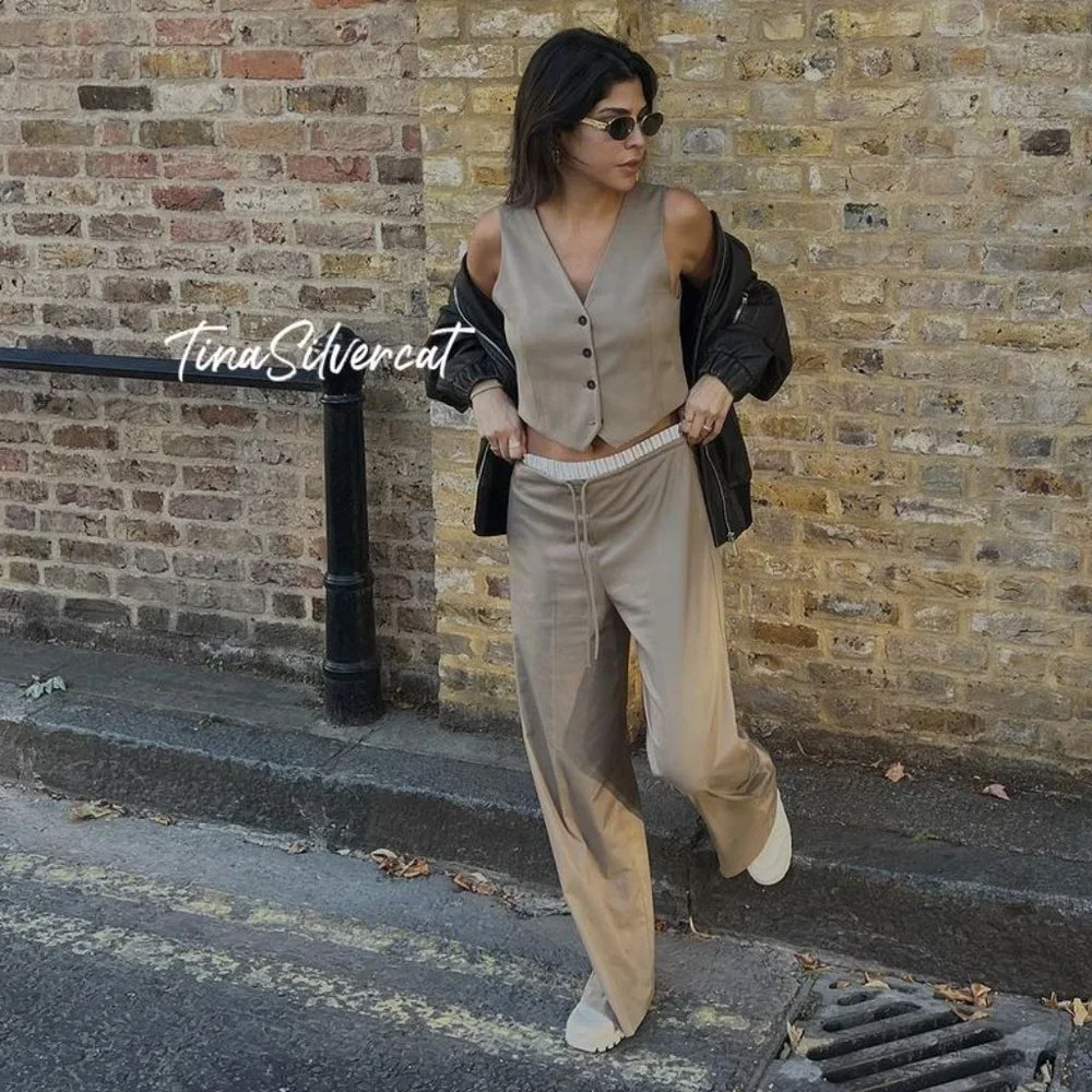 BLOGGER'S FAVE! Zara 2 Piece Combo Boxer Pants And Tailored Vest Set NWT